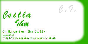 csilla ihm business card